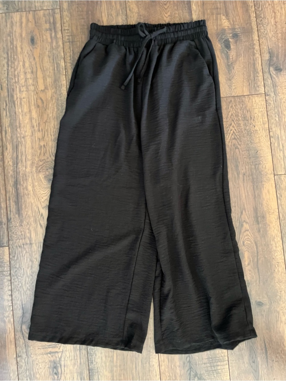 Zenana Outfitters Black Wide-Leg Pull-On Pants